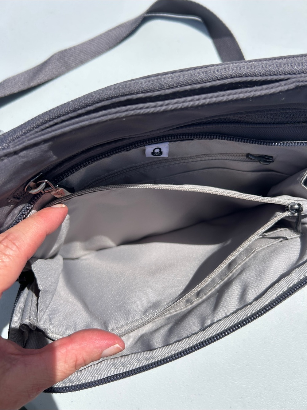 Baggallini Gray Marais RFID Crossbody Bag - Picture 6 of 14